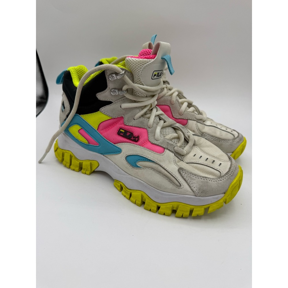 Fila Ray Tracer‎ Mid Womens Sneakers Multi-Color Retro High Top Size 7